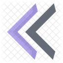 Double left arrow icon  Icon