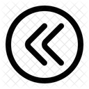 Double Left Chevron  Icon