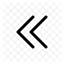 Double left chevron  Icon