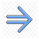 Double-lined blue arrow  Icon