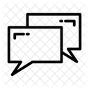Double rectangle chatbox  Icon