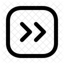 Double Right Squarearrow Navigation Navigate Icon