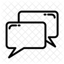 Double rounded rectangle chatbox  Icon