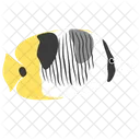 Double Saddle Butterfly Fish Sea Creature Animal Icon