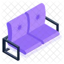 Double Seat Sofa Modern Lounge Couch Icon