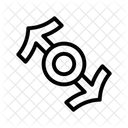 Double Sided Arrow Circle Arrow Arrow Circle Icône