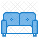 Double Sofa Sofa Couch Icon
