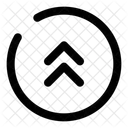 Round Double Alt Arrow Up Icon