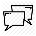 Double trapezium chatbox  Icon