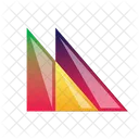 Double Triangle Logo Triangle Background Symbol