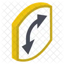 Double Way Road Two Way Road Road Direction Icon