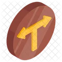 Double Way Road Two Way Road Double Direction Icon