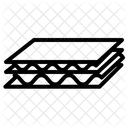 Doublewall corrugated cardboard  Icon