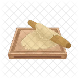 Dough on cutting board  Icon