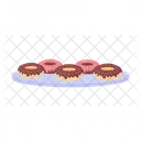 Doughnuts with chocolate glaze  Icon