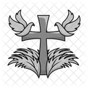 Cross Dove Peace Icon
