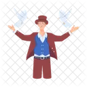 Dove Magic Bird Trick Magician Trick Icône