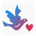 Dove With Heart  Icon