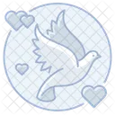 Dove With Hearts  Icon