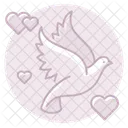 Dove With Hearts Dove With Icon