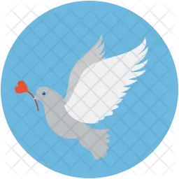 Dove with rose  Icon