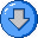 Down Circle Pixel Art Icon