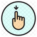 Down Finger Gesture Icon
