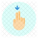 Down Finger Gesture Icon