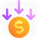 Down Money Coin Icon