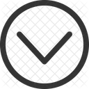 Down Circle Symbol Icon