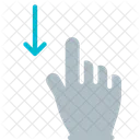 Down Swipe Finger Icon