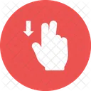Two Fingers Down Icon