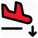 Down Flight Airplane Icon