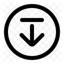 Down Alignment Arrow  Icon