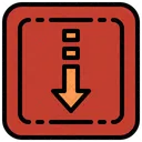 Down Arrow Direction Downloading Icon