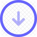 Down Arrow Circle  Icon