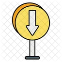 Down Arrow Direction Location Icon