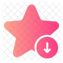 Down Arrow Download Star Icon