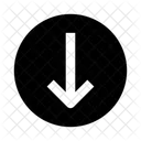 Arrow Down In Circle Icon