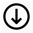Arrow Down In Circle Icon