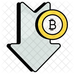 Bitcoin runter  Symbol