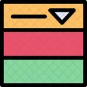 Down Chart Color Triangle Icon