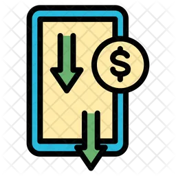 Down currency  Icon