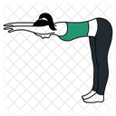 Down dog on a chair pose  Icon