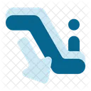 Down Escalator Staircase Stairway Icon