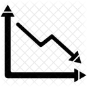 Down Fall Graph  Icon