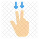 Down Fingers  Icon