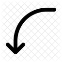 Down Arrow Turn Icon