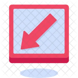 Down Left Arrow  Icon