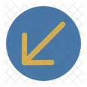 Left Down Angled Arrow Icon